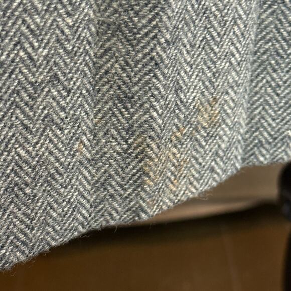 RARE 1950s Union-Made Wool Fit-and-Flare Dress | Tailored Herringbone Tweed - Picture 12 of 16